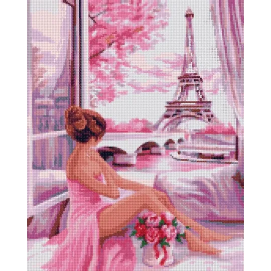 Алмазная мозаика на подрамнике "Розовый рассвет" 40*50 см DP055