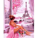 Diamond painting with subframe "Pink dawn" 40*50 cm DP055