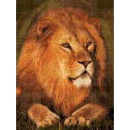 (Abandonné) peinture de diamant avec sous-châssis "Lion majestueux" 30 * 40 cm VA002