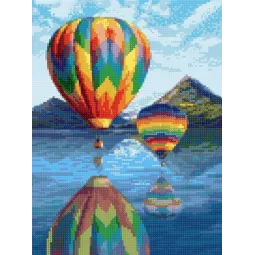 (Eingestellt) Diamond Painting mit Unterrahmen "Balloons" 30*40 cm VA011