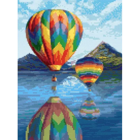 (Eingestellt) Diamond Painting mit Unterrahmen "Balloons" 30*40 cm VA011