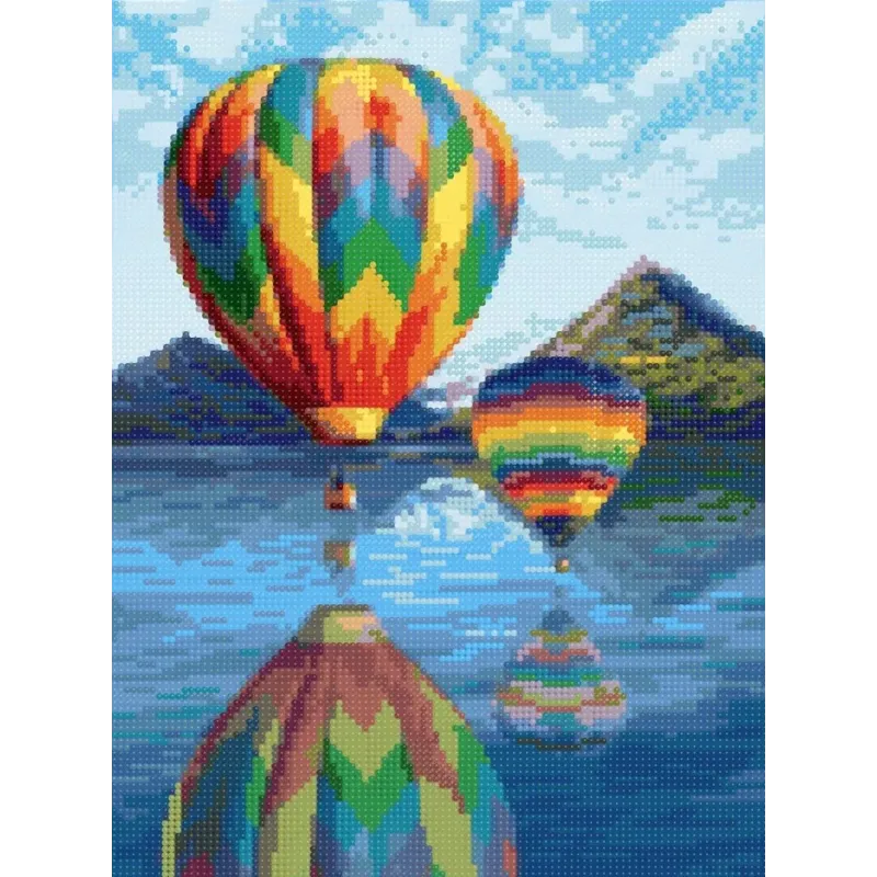 (Eingestellt) Diamond Painting mit Unterrahmen "Balloons" 30*40 cm VA011