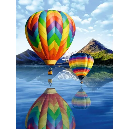 (Eingestellt) Diamond Painting mit Unterrahmen "Balloons" 30*40 cm VA011