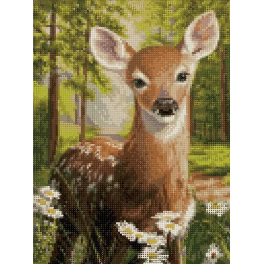 Diamond painting with subframe "Deer in the forest" 30*40 cm VA036