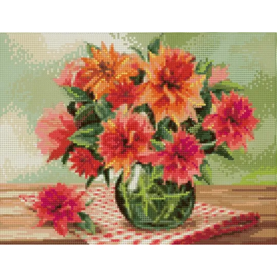 Diamond painting with subframe "Bright bouquet" 30*40 cm VA043