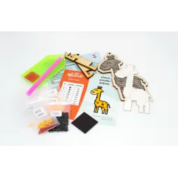 Kit de peinture diamant sur socle en bois "Bouvreuils" WWP524