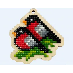 Kit de peinture diamant sur socle en bois "Bouvreuils" WWP524