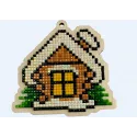 Diamond Painting kit on wooden base "Cosy house" WWP526