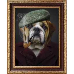 Detective bulldog 30*40 cm AM1717