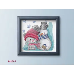 (D) Cross Stitch Kit The Cat & Friends SB1199