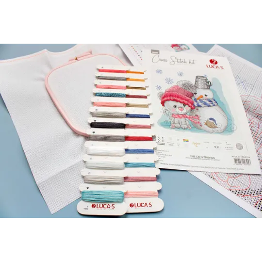 (D) Kit Broderie Point de Croix Le Chat & Amis SB1199