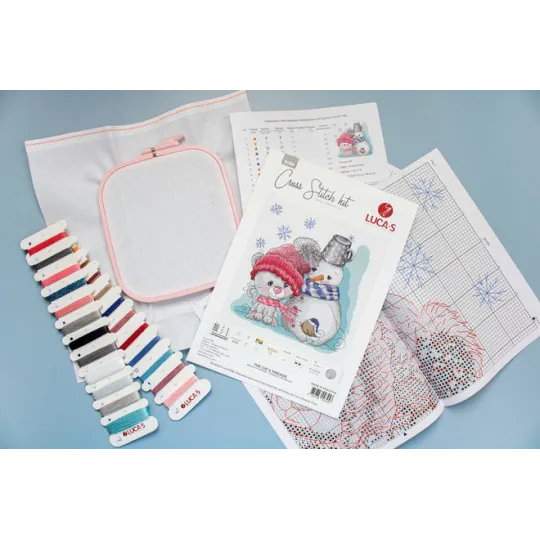 (D) Kit Broderie Point de Croix Le Chat & Amis SB1199