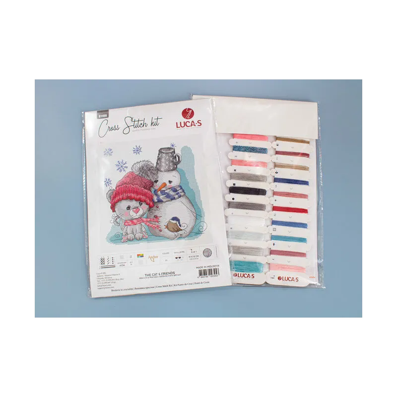 (D) Kit Broderie Point de Croix Le Chat & Amis SB1199