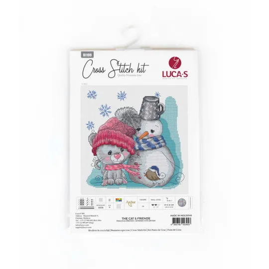 (D) Cross Stitch Kit The Cat & Friends SB1199