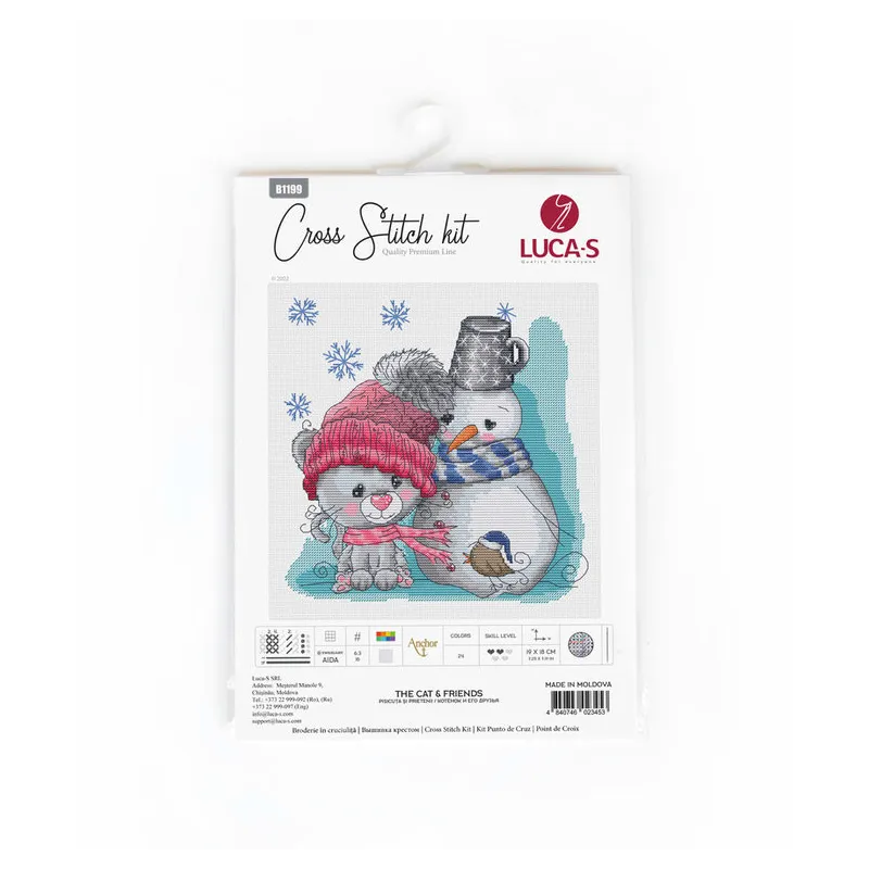 (D) Kit Broderie Point de Croix Le Chat & Amis SB1199
