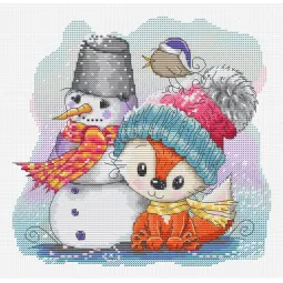Cross Stitch Kit The fox & Friends SB1200