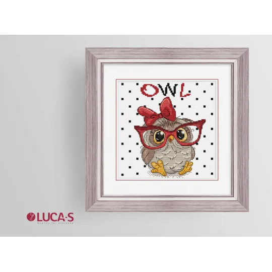 Kit de point de croix The Owl With Glasses SB1403