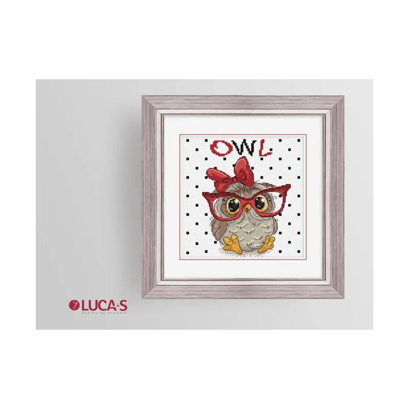 Cross Stitch Kit The Owl With Glasses SB1403