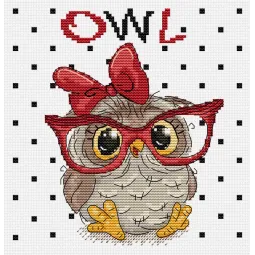 Cross Stitch Kit The Owl With Glasses SB1403