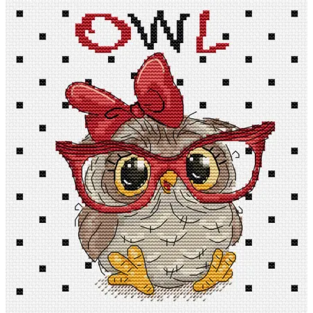 Kit de point de croix The Owl With Glasses SB1403