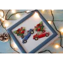Kit de point de croix pour enfants La voiture cadeau SJK035