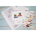 Kit de point de croix pour enfants La voiture cadeau SJK035