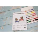 Kit de point de croix pour enfants La voiture cadeau SJK035