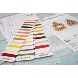 Набор для вышивания крестиком Игрушки Гном и домик SJK036