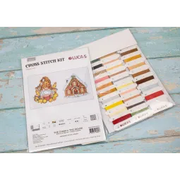 Žaislų kryželiu siuvinėjimo rinkinys Nykštukas ir namelis SJK036