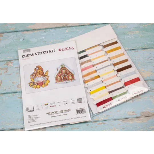 Набор для вышивания крестиком Игрушки Гном и домик SJK036