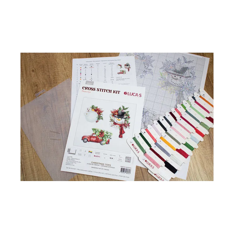 Kit de point de croix Jouets de Noël SJK037