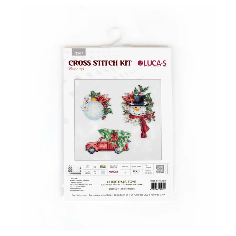 Kit de point de croix Jouets de Noël SJK037