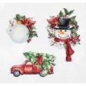 Kit de point de croix Jouets de Noël SJK037