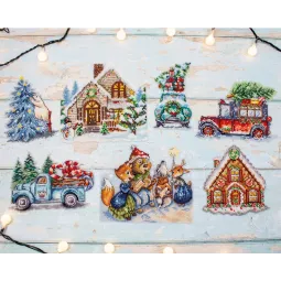 Kit de décorations de Noël n° 3/7 pièces 15 x 15 cm chacune SLETIL8051