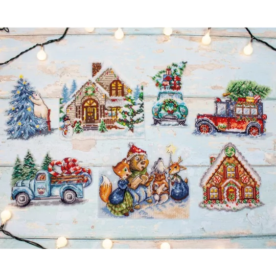 Kit de décorations de Noël nr. 3/de 7 pièces de 15x15 cm chacune SLETIL8051