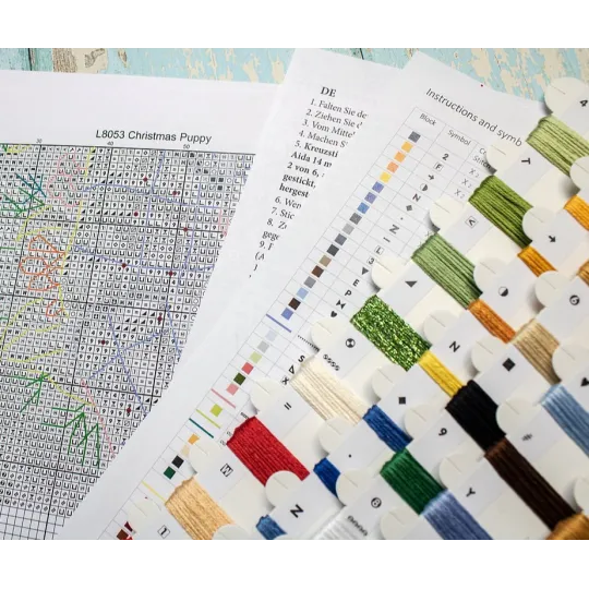 (D) Christmas Puppy 26x26cm SLETIL8053