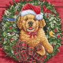 Christmas Puppy 26x26cm SLETIL8053