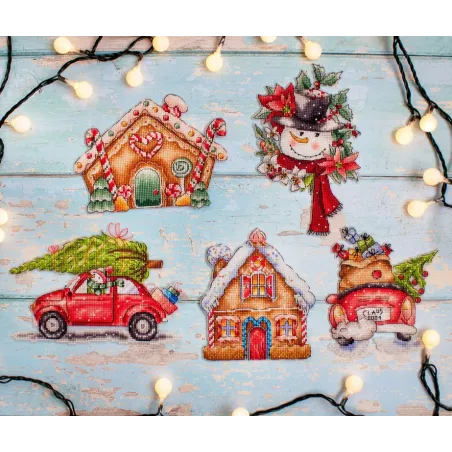 Weihnachts-Spielzeugset Nr. 4 / von 5 Teilen je 16x16cm SLETIL8055