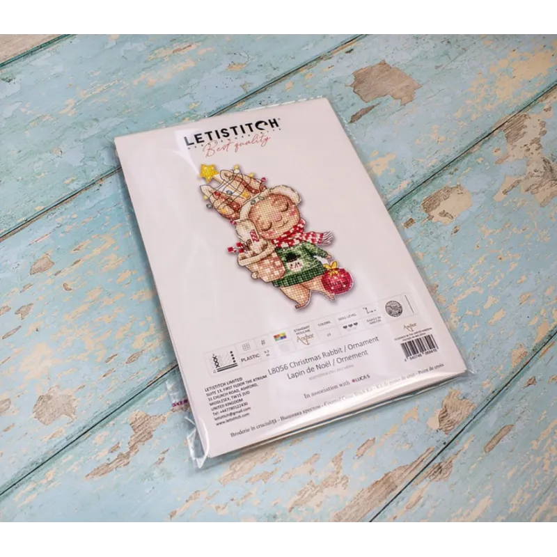 Рождественский кролик / Украшение 14x8см SLETIL8056