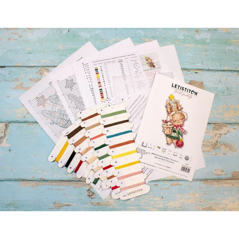 Рождественский кролик / Украшение 14x8см SLETIL8056