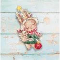 Weihnachtshase / Ornament 14x8cm SLETIL8056