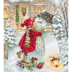 (D) Winter playtime 26x23cm SLETIL8057