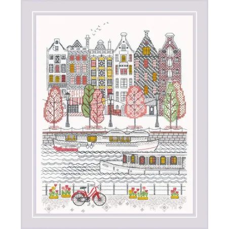 Kreuzstichset Stadt am Wasser 24X30 SR2051