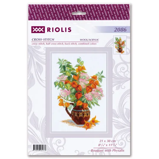 Cross stitch kit Bouquet with Physalis 21x30 SR2086