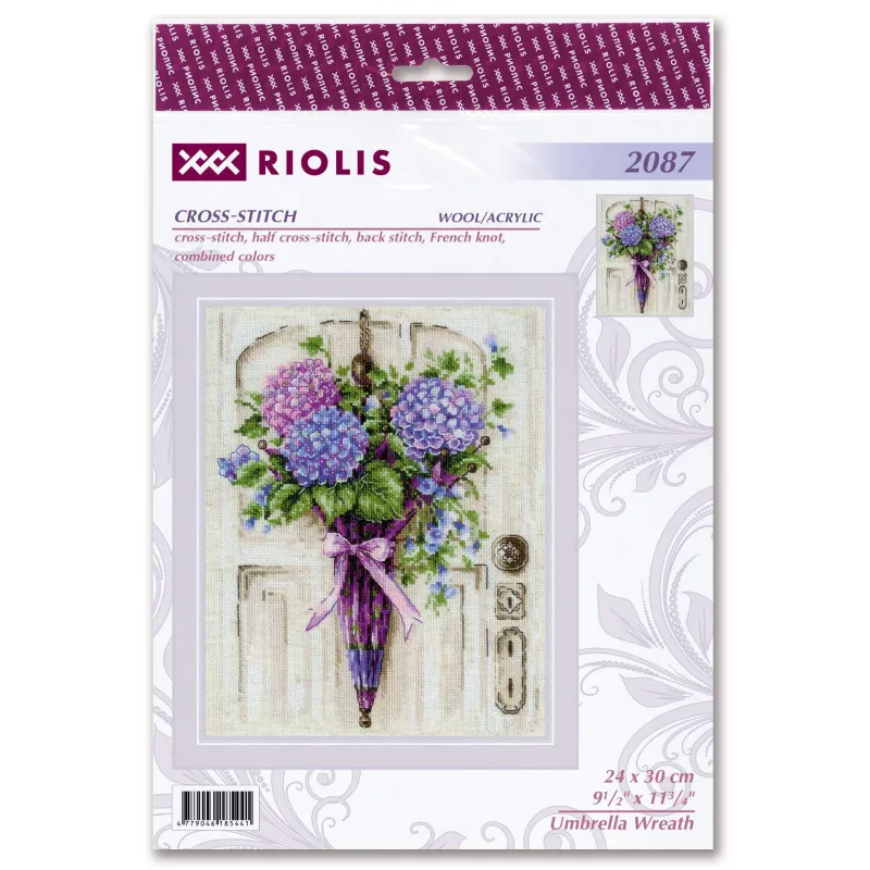 Cross stitch kit Umbrella Wreath 24x30 SR2087