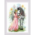 Cross stitch kit Horse Girl 21x30 SR2071