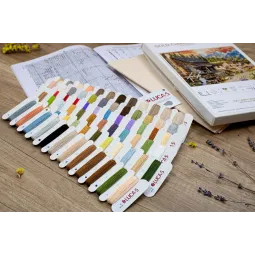 Kreuzstich-Set Blockhaus Gemischtwarenladen 47x34cm SB2413