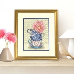 Kryželio siuvinėjimo rinkinys Rose Tea D70-35414