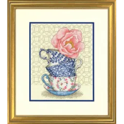 Kit de point de croix Rose Tea D70-35414