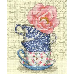 Kryželio siuvinėjimo rinkinys Rose Tea D70-35414